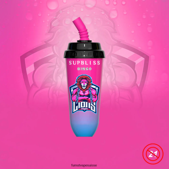 Fumot Supbliss Bingo Dispositif à dosettes jetables de 16 ml 8000 (1 pièce) 24LD408 glace à la fraise - Fumot Vape Sale