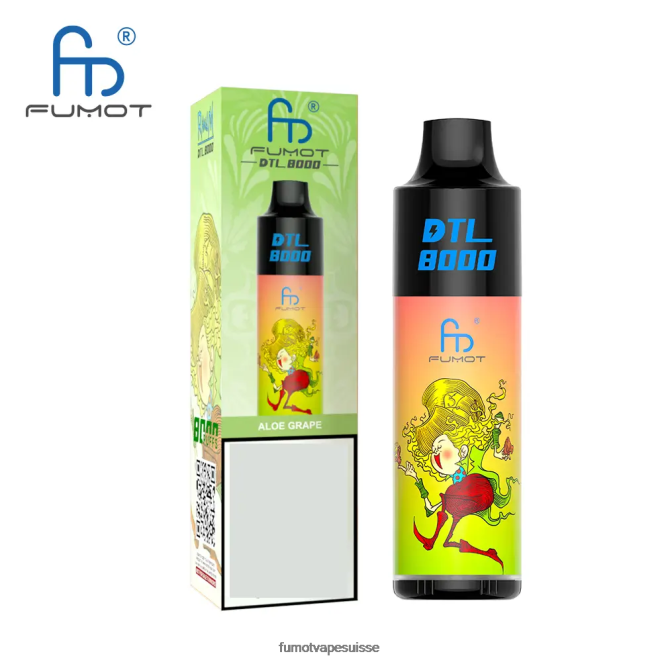 Fumot DTL Stylo vape jetable 8000 - 16 ml (1 pièce) 24LD414 menthe cassis - Fumot Vape Nicotine