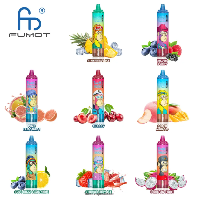 Fumot Tornado 25 ml 15000 vape jetable (1 pièce) 24LD191 glace à l'ananas - Fumot Suisse