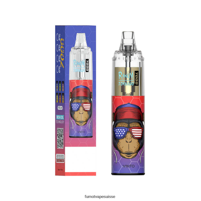 Fumot Tornado Stylo vape jetable 14 ml 7000 (1 pièce) 24LD61 cassis mentholé - Fumot Suisse